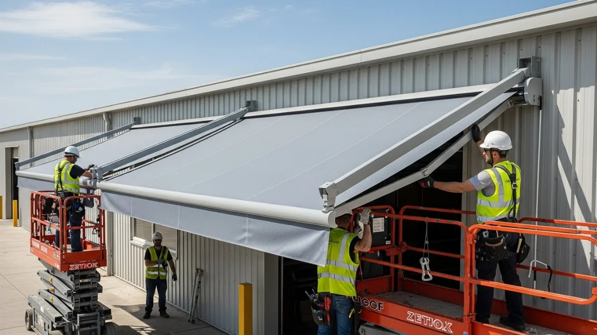 Mái kéo di động cho nhà xưởng sản xuất mang lại không gian linh hoạt