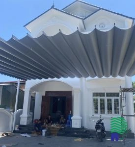 Mái Bạt Xếp Tự Động Sân Nhà
