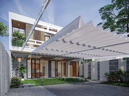 Mái xếp lượn sóng - Phong cách hiện đại dành cho không gian mở