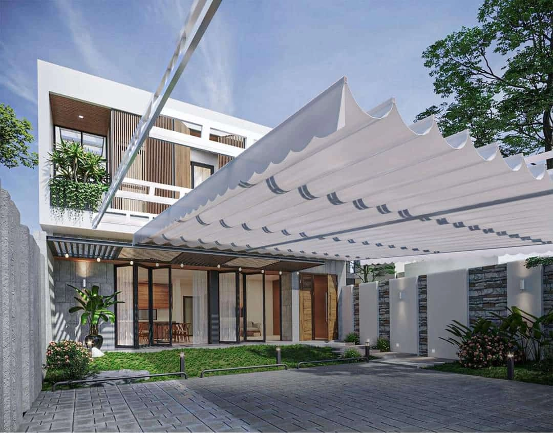 Mái xếp lượn sóng - Phong cách hiện đại dành cho không gian mở