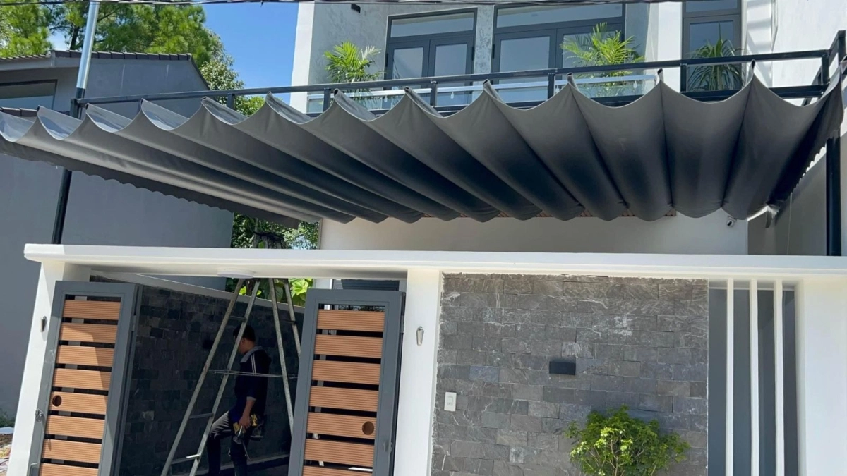 Thi công mái che giá rẻ tại miền Nam