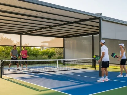Mái Xếp Sân Pickleball: Bí Quyết Tối Ưu Hóa Trải Nghiệm Thi Đấu Dưới Mọi Thời Tiết
