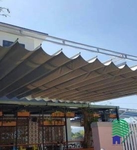 Mái bạt xếp kéo tay di động Đồng Nai