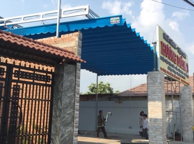 Thi công mái che quán Cafe tại Trảng Bom