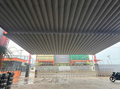 Thi công mái che cho công ty doanh nghiệp