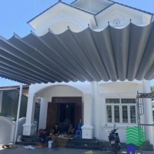Mái Bạt Xếp Tự Động Sân Nhà