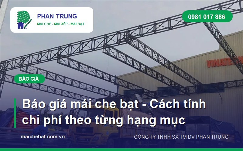 báo giá mái che bạt
