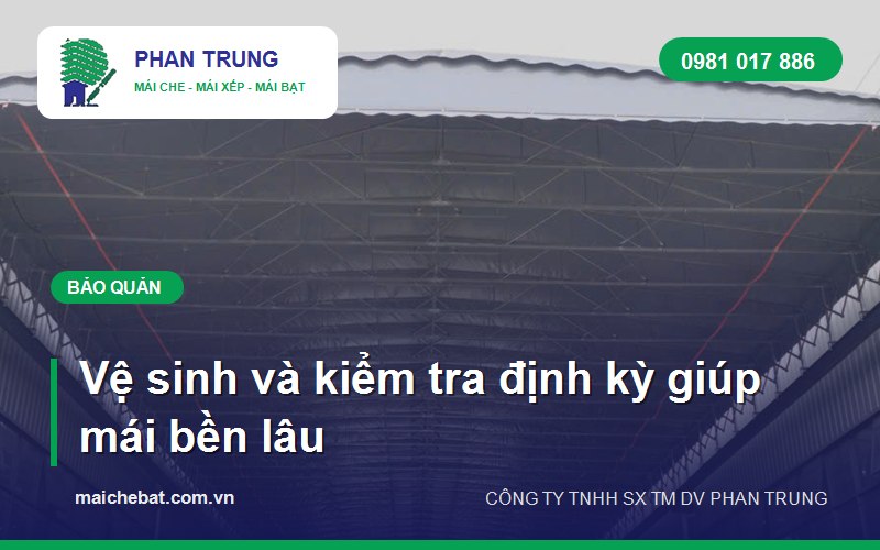 bảo quản mái che bạt