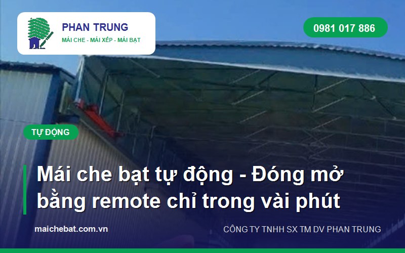 mái che bạt tự động