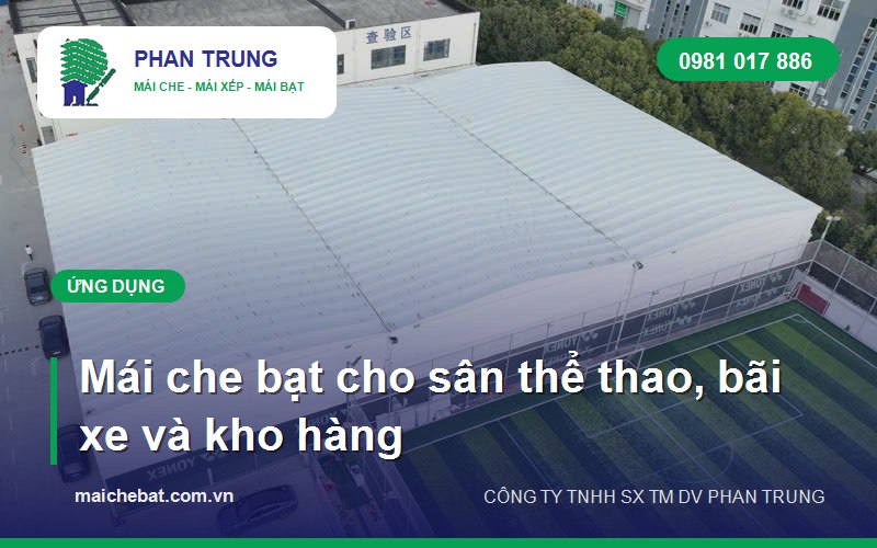 ứng dụng mái che bạt