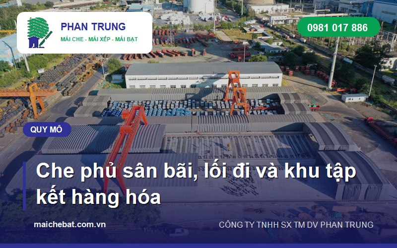 quy mô mái che nhà xưởng