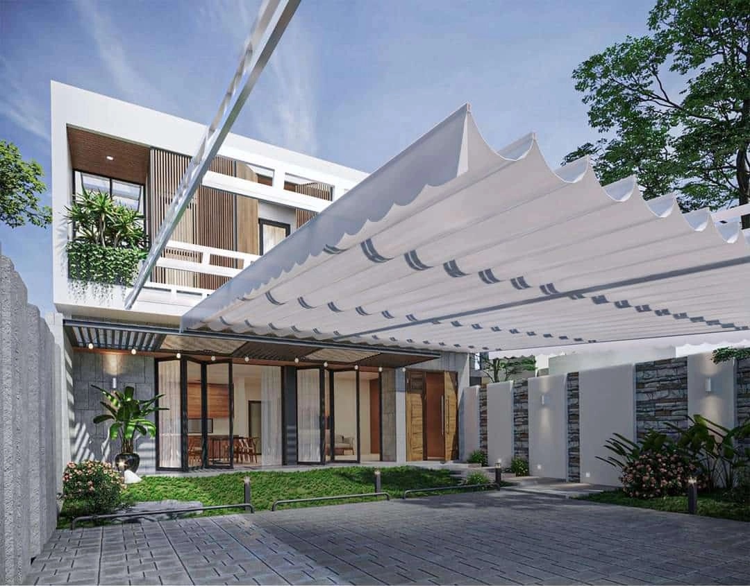 Mái xếp lượn sóng - Phong cách hiện đại dành cho không gian mở