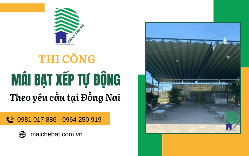 thi công mái bạt xếp tự động