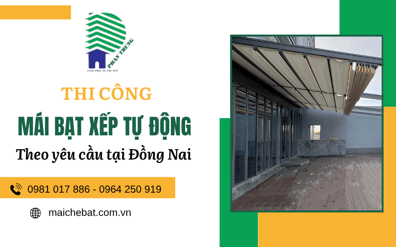 thi công mái bạt xếp tự động